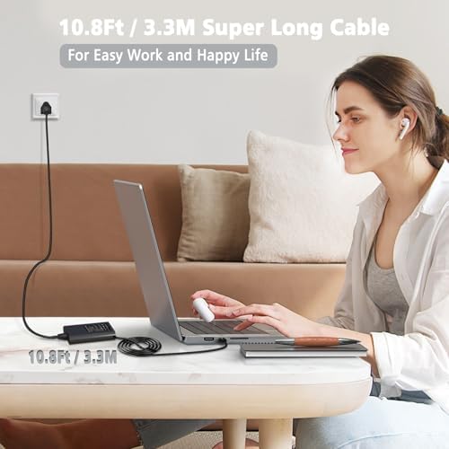 Ultra-Fast 90 W & 65 W USB-C Laptop Charger for Dell XPS & Latitude Series – Essential Power Adapter for Chromebook, Enhanced Compatibility & Travel-Ready Durability for Optimal Performance