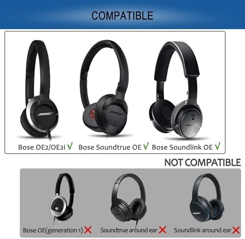 Ultimate Comfort Replacement Ear Pads for Bose OE2 Headphones | GVOEARS Premium Memory Foam Cushions for OE2, OE2 i, Sound True & Sound Link Models | Durable Black Earpads for Enhanced Listening Experience & Long-lasting Quality