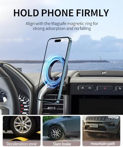 Ford F-150 2021-2024 Car Phone Holder – 360° Rotating Mag Safe-Compatible Mount for Secure, Hands-Free Use Without Obstructing Air Vents – Durable, Easy-Install Accessory for Modern Drivers