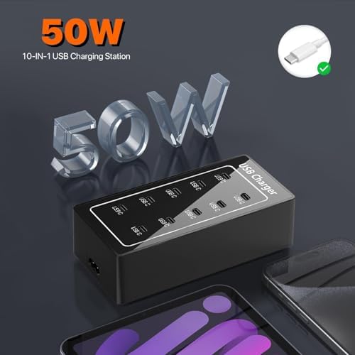 Maximize Efficiency with the 24-Port 100 W USB C Fast Charging Hub – Multi-Device Power Adapter for Home & Travel – Compatible with i Phone, Samsung, Google & More – Ultimate Solution for Clutter-Free Charging – Enhanced Safety Features & High-Quality Design