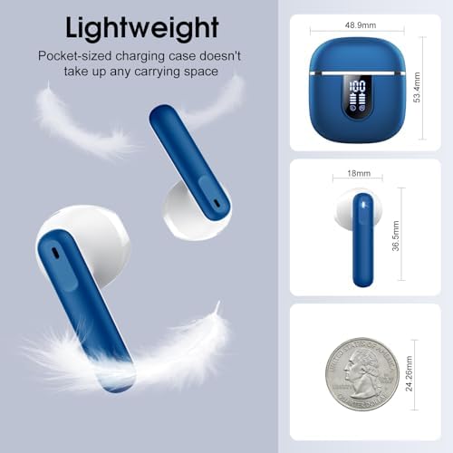 Cillso Bluetooth 5.4 Wireless Earbuds – Superior Hi-Fi Stereo Sound with 4-Mic Noise Cancellation, 40-Hour Long Battery Life, IP7 Waterproof Design, Quick USB-C Charging, and Dual LED Battery Indicator – Perfect for On-the-Go Music Lovers and Active Professionals