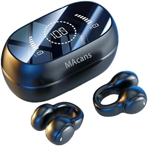 Revolutionary Air Conduction Wireless Earbuds with Open Ear Design – Sport-Ready Bluetooth 5.3 Headphones Featuring LED Power Display and Sweat Resistance for Active Lifestyles – Perfect for Jogging, Cycling, and Daily Commutes – Enhanced Compatibility and Superior Comfort in White