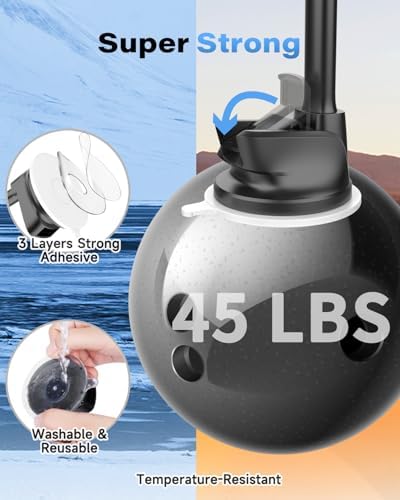 Ultimate 14-Inch Gooseneck Car Phone Mount Holder with Industrial-Strength Suction for Windshield Stability – Hands-Free Universal Cell Phone Holder Compatible with i Phones and Androids for Safe Navigation and Entertainment
