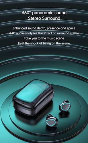 Revolutionary True Wireless Earbuds with Bluetooth 5.3 – IP7 Waterproof Sport Headset with Touch Control & Built-in Mic for Ultimate Audio Freedom – LED Power Display for On-the-Go Convenience – Model 10