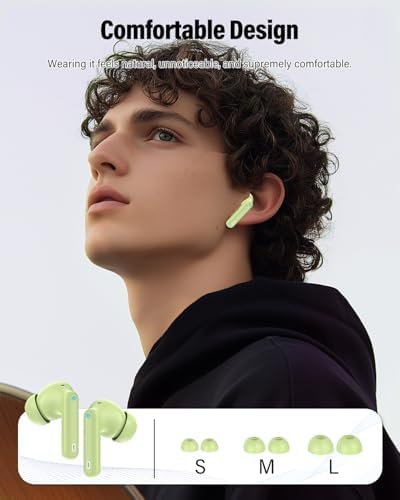 Elevate Your Audio Experience with Rose Gold Wireless Earbuds – Bluetooth 5.4 Connectivity, IP7 Waterproof Protection, and 36-Hour Playtime – Perfect for Active Lifestyles, Sports, and Seamless Communication – Stylish Comfort and Superior Noise-Cancellation for Uninterrupted Listening