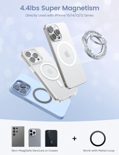 Lamicall Mag Safe Magnetic Phone Ring Grip 2025 Model – Ultra Strong 4.4 lbs Magnet with 360-Degree Rotation | Effortless Pull-Out Design for i Phone 16/15/14 Pro Max | Durable Finger Holder Stand for Enhanced Usability and Style | Perfect Accessory for Multitaskers and On-the-Go Users