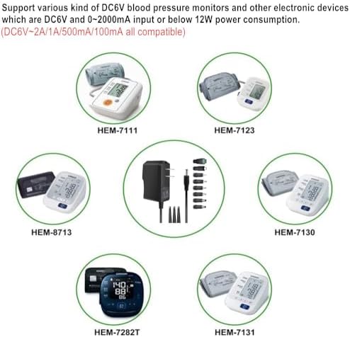 Guan Ting Universal 12 V 2 A Power Supply Adapter – High-Efficiency AC to DC Charger with 8 Interchangeable Tips for Maximum Flexibility – Compact 24 W Converter for Rapid Charging and Enhanced Device Compatibility