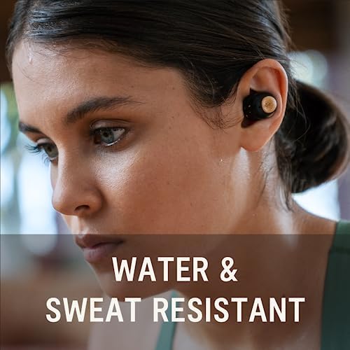 House of Marley Champion 2 True Wireless Earbuds – Eco-Friendly Bluetooth Earbuds with 35 Hours Playtime, Built-in Microphone, and Sustainable Materials in Cream – Perfect for Music Lovers and Environmentally Conscious Consumers