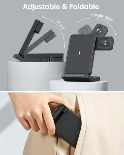Innovative Foldable Wireless Charging Station for Google Pixel Watch 3 & 2 – 3-in-1 Fast Charger with Enhanced Compatibility for Pixel 9 Pro/9 XL/9 a/8 Pro/8/7/6 & Pixel Buds Pro 2 – QC Adapter Included for Optimal Speed and Convenience – Ultimate Travel-Friendly Design with Adjustable Angles and Space-Saving Portability – Experience Efficient Charging with Vertical and Horizontal Support – Perfect for Home, Office, and On-the-Go Use – Ideal Gift for Tech Enthusiasts Seeking Reliable Performance