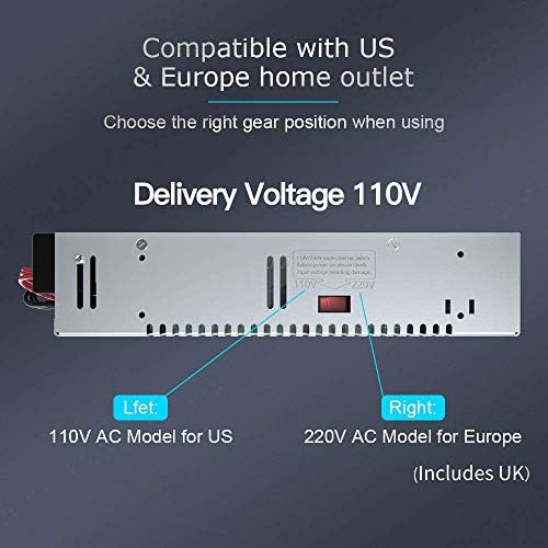 Ultra-Reliable 600 W DC 12 V 50 A Power Supply Adapter – Versatile AC 110/220 V to DC Converter for Seamless LED Lighting, Advanced CCTV Systems, High-Performance 3 D Printers, and Diverse Electronics – Enhanced Efficiency and Safety Features for Optimal Performance