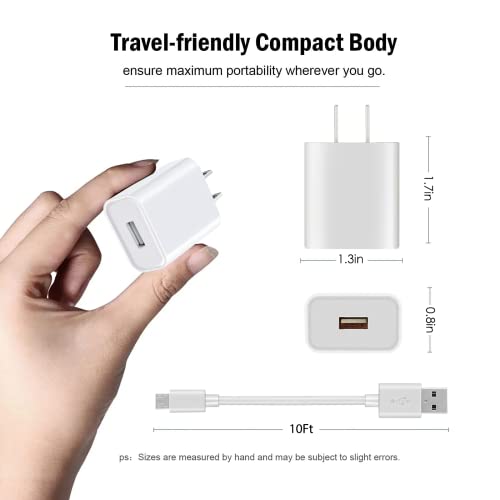 10 FT Dual Pack Power Charging Cable for Arlo Pro/Pro2, Wyze Cam, Blink, Yi Home & More – Versatile, Durable USB Cord for Enhanced Device Performance and Fast Charging Solutions