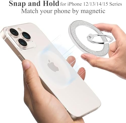 LIZIMANDU Mag Safe Magnetic Phone Holder – Rose Gold Finger Ring Stand for i Phone 15 Pro Max/Plus and Compatible Smartphones – Stylish Grip with 360-Degree Rotation, Effortless Installation, Wireless Charging Ready, Durable Accessory for Everyday Functionality and Fashion