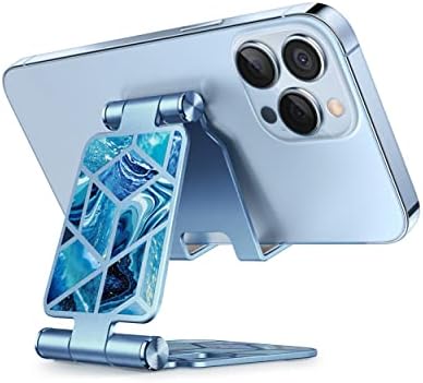 i-Blason Cell Phone Stand for Desk, Cell Phone Holder, Fits All Smart Phones, iPhone 16 15 14 13 Pro Max, Foldable Phone Stand Holder, Marble – Enhanced Compatibility and Speed