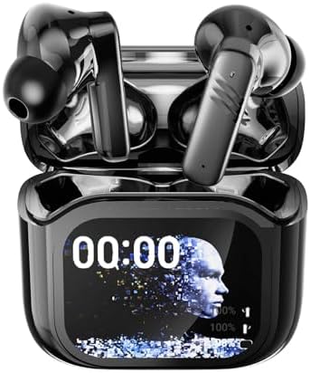 Viefong High-Performance Wireless Earbuds – Superior Hi-Fi Stereo Sound with 30 d B Noise Cancellation, Bluetooth 5.4 for Effortless Connectivity, Compact 2.01″ Touchscreen Charging Case, 40-Hour Playtime – Ideal for Fitness and Active Lifestyles