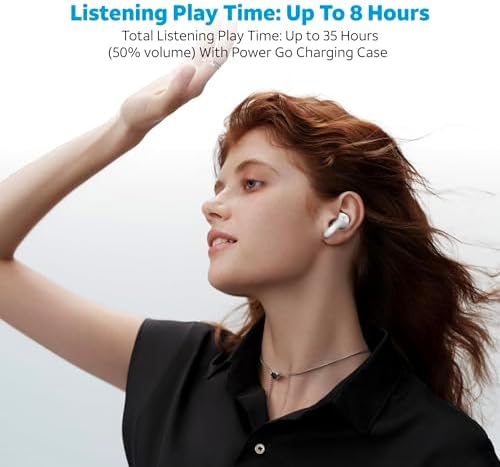 AT&T Essentials True Wireless Bluetooth Earbuds – Experience Unparalleled Sound Quality with Advanced Noise Cancellation, 35-Hour Battery Life, and IPX4 Water Resistance for Active Lifestyles, Featuring Intuitive Touch Controls and Universal Device Compatibility in Stylish Black Finish