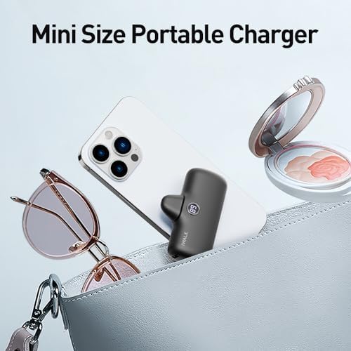 Compact i WALK 4,800 m Ah Portable Charger – High-Speed 18 W PD Power Bank with Built-in USB-C for Seamless Charging of i Phone 15/16/Pro/Max & Samsung Galaxy S25/S24/S23 – Ideal Travel Companion for On-the-Go Power Solutions