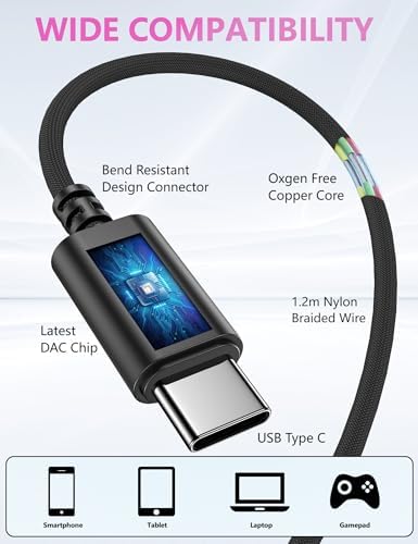 Ultimate USB C Earbuds for i Phone 16 & Android Devices – Advanced Noise-Canceling Wired Headphones with Integrated Mic and In-Line Volume Control – Universal Compatibility for i Pad 10, Samsung Galaxy Z Flip 7, Pixel 9 – Experience Unmatched Sound Precision and All-Day Comfort for Music and Calls