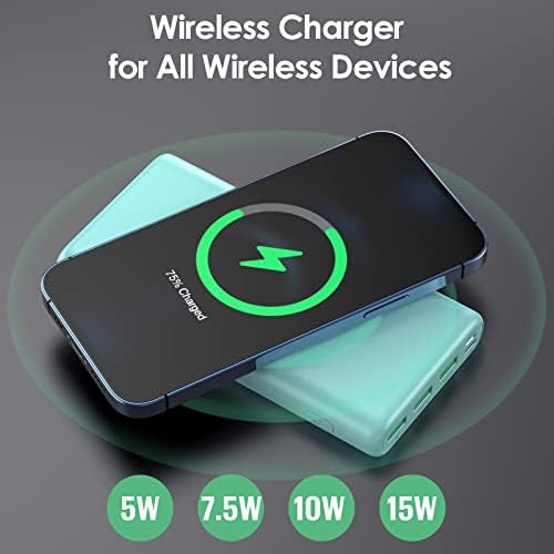 Ultra-High Capacity Wireless Portable Power Bank – 33,800 m Ah with 15 W Fast Wireless Charging & 25 W PD QC 4.0 – Versatile Dual Input & 5 Output Ports – Ideal for i Phone 16/15/14/13/12 & Android Devices – Essential Travel Companion with Enhanced Speed and Durability