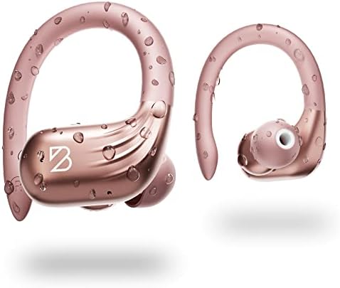Enhance Your Workout with Back Bay Audio Runner 60 Wireless Bluetooth Earbuds – 80-Hour Battery Life for Uninterrupted Performance, Secure Over-the-Ear Fit, Waterproof Design for Active Lifestyles, and Superior Sound Quality with Built-in Microphone for Effortless Hands-Free Calling