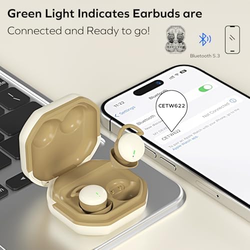 Coby Sleep Earbuds: Premium Noise-Canceling Bluetooth Ear Plugs for Enhanced Sleep, Work Focus, and Music Bliss | Ergonomically Designed for All-Night Comfort | Compact & Travel-Ready Wireless Earbuds with Universal Device Compatibility