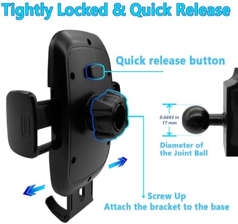 TTMIC 360-Degree Car Phone Holder Mount for Mazda CX-5 (2017-2023) – Secure Smartphone Cradle with Sleek Design for Enhanced Navigation and Connectivity, Perfect for i Phone & Samsung Users – Effortless Installation, Sturdy Construction, Elevate Your Driving Experience Today