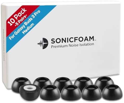 Premium Memory Foam Earbud Tips for Ultimate Noise Isolation – 20 Pack of Comfortable Replacement Foam Tips for In-Ear Headphones (SF3 Small, Black) – Elevate Your Sound Experience with Enhanced Compatibility and Comfort