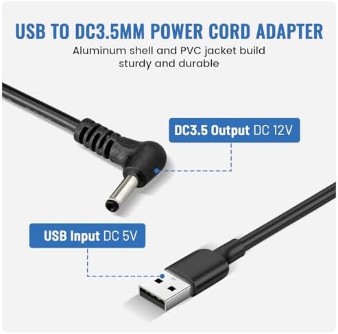 EWAY USB to DC Car Charger Cable for Furrion FOS07 & FOS48: High-Speed Power Supply for Backup Cameras – Reliable, Lightweight, and Durable Travel Essential for Seamless Vehicle Connectivity and Enhanced Safety