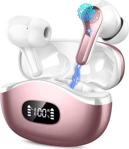AOTONOK 2025 Wireless Earbuds – Advanced Bluetooth 5.3 Headphones with 40-Hour Playtime, IP7 Waterproof Protection, and ENC Noise Cancelling Technology for Ultimate Audio Experience – Ideal for Music Enthusiasts and Professionals on the Move