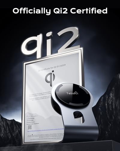 NEWQ Qi2 15 W Fast Wireless Charger Stand with 30 W USB-C Adapter – Semiconductor Cooling Technology for i Phone 16/16 Plus/16 Pro/16 Pro Max/15/14/13 & Air Pods 3/2/Pro – Sleek Design for Enhanced Performance and Compatibility