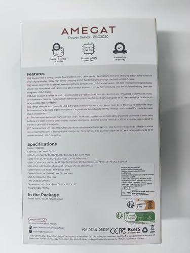 Ultimate 20000 m Ah Power Bank with 100 W PD Fast Charging and Built-in USB-C Cable – Smart Digital Display for Laptops, Tablets & Smartphones – Versatile Compatibility for Mac Book, i Pad, i Phone, Samsung, Steam Deck & More – Stay Charged Anywhere!