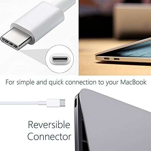 Ultra-Fast 96 W USB-C Charger for Mac Book Pro & Air – Powerful Power Adapter with Enhanced Compatibility & Speed for All USB-C Devices – Compact Design with 5.91 ft Cable & Intelligent Safety Features – Ideal for Home, Office, & On-the-Go Charging Solutions
