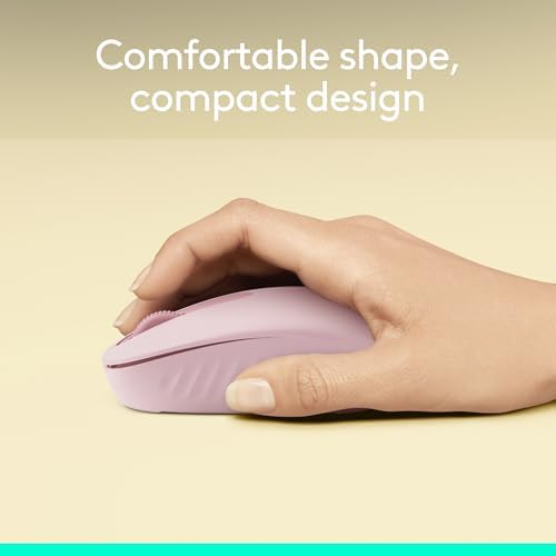 Logitech M196 Rose Bluetooth Wireless Mouse – Compact, Ambidextrous Design for Effortless Navigation on Laptops & Tablets, Exceptional 12-Month Battery Life, Smooth Tracking for PC and Mac Users, Perfect for Professionals on the Go