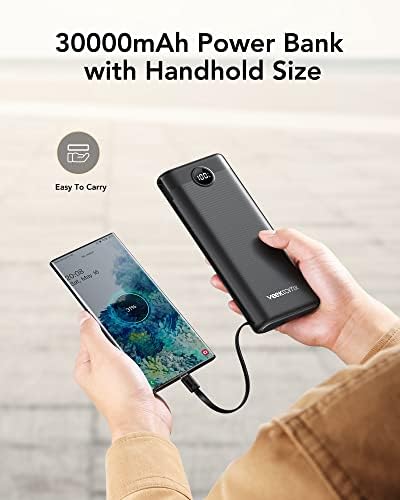 VEEKTOMX 10,000 m Ah Portable Power Bank with Integrated Charging Cables – Slim, Lightweight Fast Charger for i Phone, Samsung, and Android Devices – Essential Travel Companion with Intelligent Charging Technology for On-the-Go Convenience