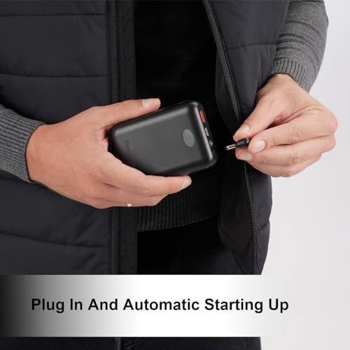 High-Capacity 12 V 18400 m Ah Heated Jacket Battery Pack – Versatile Rechargeable Power Bank with DC/USB/Type-C Outputs & LED Display for Ultimate Cold Weather Comfort – Perfect for Heated Jackets & Pants – Lightweight & Durable Design for Outdoor Enthusiasts