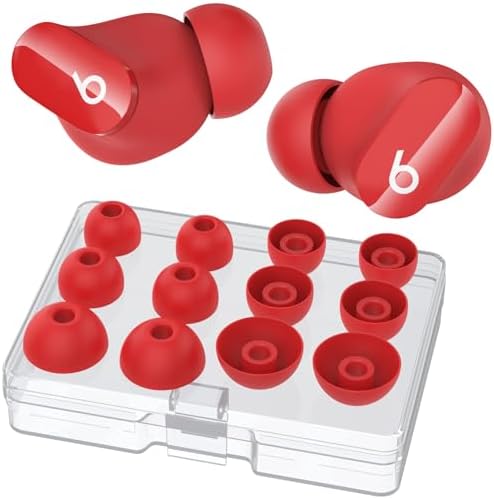 Aha Style Silicone Ear Hooks for Beats Studio Buds 2021 – 3 Pairs of Anti-Slip Covers for Ultimate Comfort and Secure Fit – Perfect for Running and Active Lifestyles – Classic Black Earbud Accessories Enhancing Audio Experience Without Charging Case Compatibility