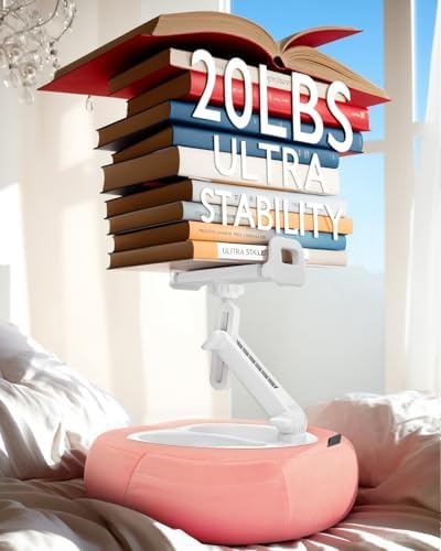 Ultimate Comfort Tablet Pillow Stand: Versatile 360° Rotating Holder Compatible with 5″-12.9″ Devices – Soft Plush Fabric, Detachable Snack Bowl, Ideal for Reading & Relaxation in Bed – Perfect for Kindle, i Pad, Samsung & More