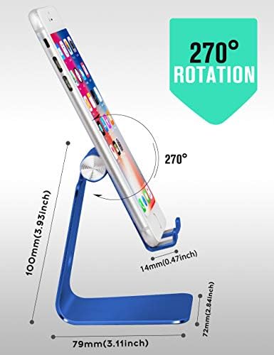 Adjustable Cell Phone Stand, Phone Holder,Tablet Stand Dock,Aluminum Desktop Compatible with iPhone 12 iPad,Samsung Galaxy,Google All Smart Phone/Tablets Under 10 in-Rose Gold + Royal Purple – Enhanced Compatibility and Speed