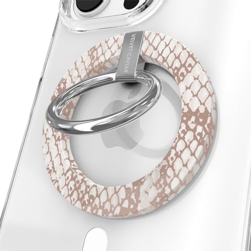 Transform Your i Phone 16, 15, 14, 13, 12 with VELVET CAVIAR’s Amethyst Purple Leopard Mag Safe-Compatible Grip – Stylish Magnetic Ring Holder & Adjustable Stand for Effortless Hands-Free Viewing, Secure Texting, and Enhanced Usability – Elevate Your Mobile Experience with Durable, Lightweight, and Customizable Accessory