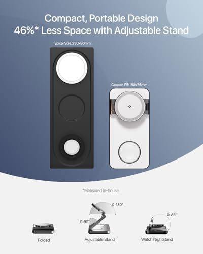Revolutionize Your Charging Setup with the Ultimate 3-in-1 Wireless Charging Station: Qi2 Magnetic Technology for i Phone 16 Series, Apple Watch Compatibility, and Air Pods Power Hub in Sleek Black – Experience Fast, Efficient, and Tangle-Free Charging for All Your Apple Devices