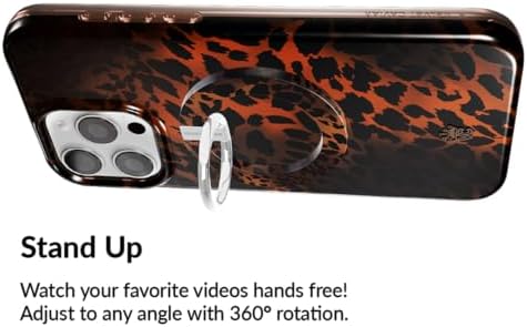 Transform Your i Phone 16, 15, 14, 13, 12 with VELVET CAVIAR’s Amethyst Purple Leopard Mag Safe-Compatible Grip – Stylish Magnetic Ring Holder & Adjustable Stand for Effortless Hands-Free Viewing, Secure Texting, and Enhanced Usability – Elevate Your Mobile Experience with Durable, Lightweight, and Customizable Accessory