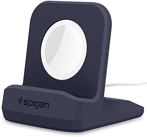 Spigen S350 Apple Watch Charger Stand – Durable TPU Dock with Non-Slip Base for Enhanced Stability and Fast Charging – Compatible with Ultra 2/1, Series 10, SE2, and More – Optimal Charging Solution for All Apple Watch Sizes – Sleek Design for Desk or Nightstand Use