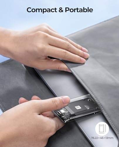 Transform Your Data Storage with ORICO USB 3.0 m SATA SSD Enclosure – Lightning-Fast 5 Gbps Transfer Speeds, Seamless Compatibility, and UASP Trim Support for Up to 2 TB SSDs – Portable Transparent Design for Effortless Access and Monitoring – Ideal External Adapter for Professionals and Personal Use