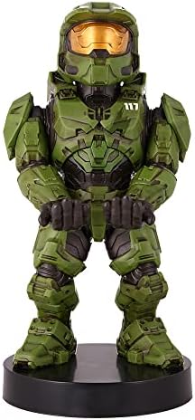 Exquisite Gaming: Halo: Master Chief – Mobile Phone & Gaming Controller Holder, Device Stand, Cable Guys, Xbox Licensed Figure, Green – Enhanced Compatibility and Speed