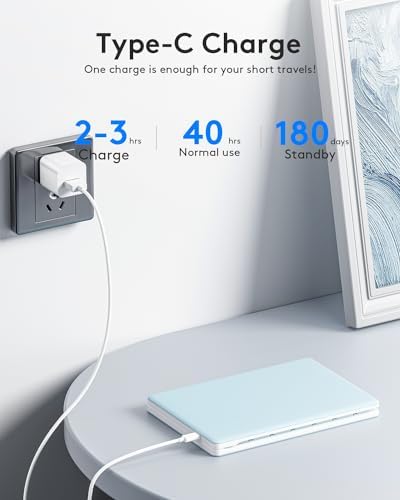 Samsers Portable Foldable Bluetooth Keyboard – Ultra Slim Wireless Keyboard with Stand for i OS, Android & Windows Devices – Rechargeable Multi-Device Travel Keyboard for Effortless Typing on the Go – Sleek Black Design