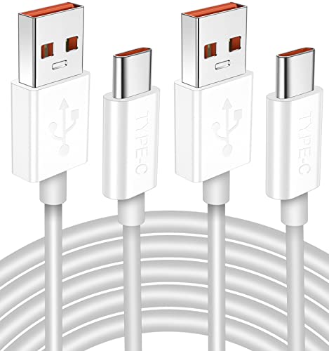 Jelanry 120 W USB C Cable – 6.6 ft Fast Charging Type C Cable for Xiaomi Devices, 6 A Hyper Charge Turbo Charging, Durable 2-Pack for Enhanced Performance and Compatibility with Redmi Note 11 Pro, Pad 5, and More