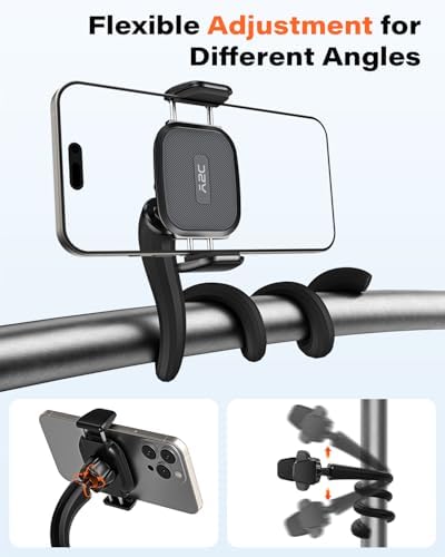 A2C Flexible Phone Holder for Treadmill, Peloton, Stroller, Shopping Cart, Desk, Portable Gooseneck 16.5” Long Arm Phone Mount for 4.7”-6.9″ Smartphones – Enhanced Compatibility and Speed