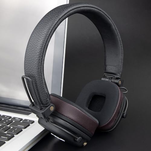 Upgrade Your Marshall Major I/II/III/IV/V Headphones with SOULWIT Cooling Gel Ear Pads – Premium Noise Isolation Cushions for Ultimate Comfort and Enhanced Sound Quality in Sleek Black Gold Design