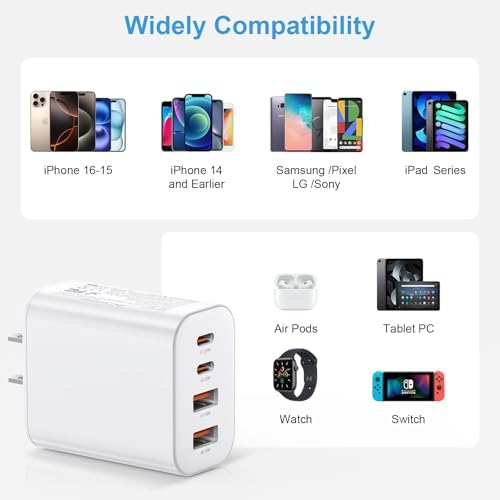 Compact 40 W Dual Port USB C Charger Block – Rapid Charge Cube for i Phone 11-16 Pro Max, i Pad, Samsung & More – Stylish Yellow Power Delivery & Quick Charge Technology for Ultimate Travel Convenience and Device Compatibility