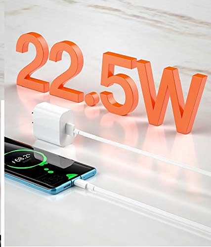 Huawei Supercharge Power Adapter – 4.5 V 5 A Fast Charger with USB Type C Cable for P20 Pro, P10 Plus, Mate 9, Mate 10 & Honor Devices – Ultra-Fast Charging with Enhanced Safety Features for On-the-Go Professionals and Travelers