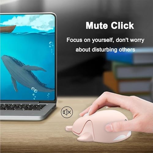Adorable CHUYI Hamster Wireless Silent Mouse – 1200 DPI Lightweight Cordless Computer Mouse for Kids, Perfect Gift for Home, School & Travel – Fun & Functional Design in Light Blue